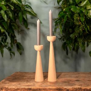 Contemporary Wooden Candle Holder Attractive Decorative Piece Ideal For Weddings Parties And Home Decor - Product Image 1