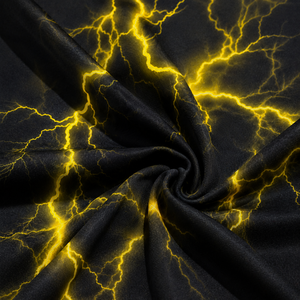 <b>Men's</b> Quick Dry Board Shorts Yellow Lightning Storm Print 4 Way Stretch Surf Swim <b>Trunks</b> Custom Beach Boardshorts Water Sports - Product Image 5