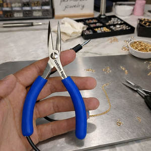 Pince à sertir antistatique de précision la plus vendue pour bijoux permanents, fabriquée en acier inoxydable de haute qualité, avec marque - Product Image 1