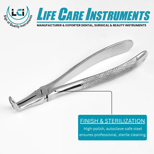 Forceps d'extraction dentaire professionnels pour racines inférieures, modèle anglais, fabriqués en acier inoxydable de haute qualité par Life Care Instr. - Product Image 2