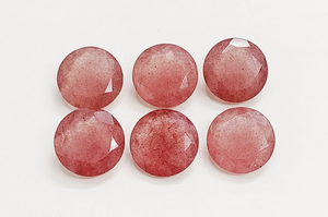 ควอตซ์สตรอเบอร์รี่สีแดงทรงกลมเจียระไนแบบเหลี่ยมเพชรพลอย ขนาด 20*20 มม. พลอยธรรมชาติ 100% สำหรับทำเครื่องประดับ ราคาขายส่ง - Product Image 2