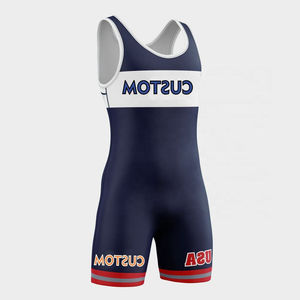 High Quality Wrestling Singlets Custom Logo Compression Wrestling Uniforms for Training Competition Matches - Product Image 6