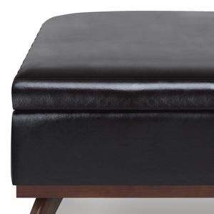 Owen Square Brown Tanners <b>Storage</b> Ottoman Coffee Table <b>Stool</b> with Hidden <b>Storage</b> Space - Product Image 4