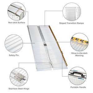Rampa de Carga Plegable de Aluminio de 6 Pies para Sillas de Ruedas y Scooters, Portátil y Multiusos - Product Image 3
