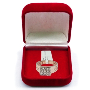 Bague pour homme élégante en or rose plaqué rhodium avec diamant naturel de 0,76 carat, certifiée IGI, bijoux fins de luxe, cadeau de mariage - Product Image 1