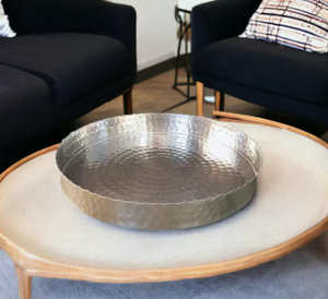 Premium Quality Stainless Steel Elegant Metal Charger <b>Plate</b> Luxury Handmade Classic Round Silver Table Top Design 50pcs MOQ - Product Image 4