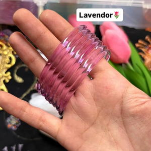 Bracelets en verre tendance / Bracelets en résine pour femmes et filles, taille personnalisable, modèle style ange, couleur personnalisée, artisanat en résine polie - Product Image 1