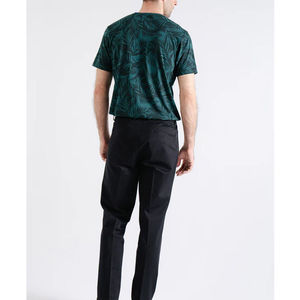 Men's Short Sleeve <b>Tropical</b> Leaf Print T-<b>Shirt</b> O-Neck Regular Fit Casual Wear Breathable Knitted Polyester Fabric Manufacturer - Product Image 4