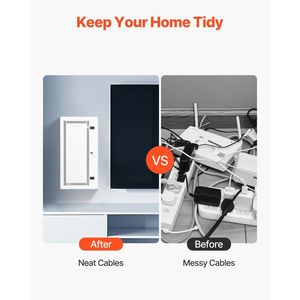 Armadio Strutturato per Media da 28 Pollici con Porta Ventilata a Cerniera, Scatola per Gestione Cavi Multimediali con Armadietti di Rete - Product Image 3