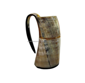 Design noir corne de vache africaine Viking tasse à boire pour la bière boire décor intérieur matériau Unique conception verres tasse verre - Product Image 2