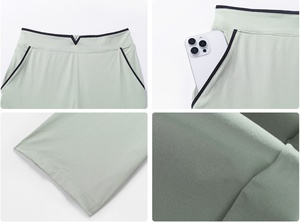 กางเกงวอร์มออกกำลังกายผู้หญิง ทรงหลวม สไตล์ลำลอง ขากว้าง แฟชั่น เอวยางยืด ระบายอากาศได้ดี เหมาะสำหรับเล่นกีฬา เอวสูง - Product Image 6