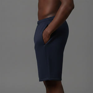 High Quality Distress Embroidery Logo Breathable Solid Color Mid <b>Waist</b> <b>Shorts</b> for <b>Men</b> Stylish Casual Wear <b>Elastic</b> <b>Waist</b> Pocket - Product Image 6