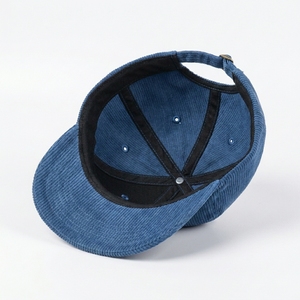 Casquette de baseball non structurée à 6 panneaux en velours côtelé, brodée, vintage, en coton doux, avec sangle réglable, style streetwear et outdoor - Product Image 3