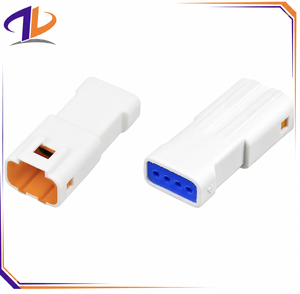 Conector de cableado automotriz 04T-JWPF-VSLE-S compatible, macho de 4 pines, IP66, resistente al agua, con contacto de cobre, nailon, 3A, 12V, 2.0mm - Product Image 1