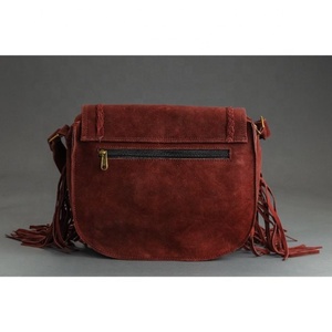 2024 Genuine Suede Leather Hobo Fringe Bag Custom High End Designer <b>Large</b> Purple Cow Leather Luxury <b>Purse</b> For Women Handbags - Product Image 5