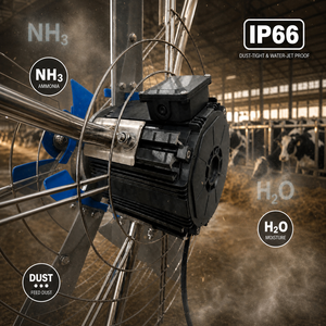 Ventilateur de circulation d'air silencieux Keystone PMSM pour l'élevage bovin en enclos d'engraissement afin de soulager le stress thermique des bovins - Product Image 3