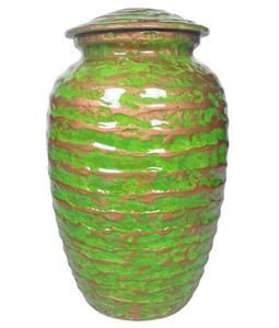 URNA DE CREMACIÓN DE METAL CON ACABADO DE TEXTURA URNAS FUNERARIAS DE METAL URNA DECORATIVA DE INTERIOR - Product Image 1