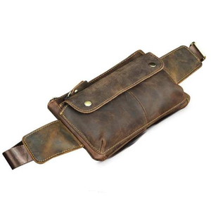 Handmade Genuine Leather Vintage Chest <b>Sling</b> <b>Bag</b> for Men and Women Dark Gray Custom Fashion Leather Crossbody Shoulder <b>Bag</b> - Product Image 4