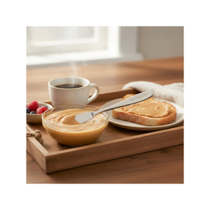 PPEANUT Minimalist Ergonomic Stainless Steel Handheld Butter Knife <b>Matte</b> Satin Finish Polished Home Cafe <b>Table</b> Multi-Use - Product Image 2
