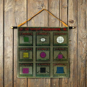 7,8 pulgadas hecho a mano Shri Sampurna Navagraha Yantram hecho en India colgante de pared para regalar - Product Image 1