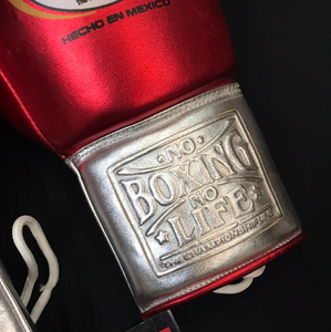 ถุงมือชกมวยหนังแท้ Custom No Boxing No Life สำหรับฝึกซ้อมและแข่งขัน แบบรัดสายรูดและผูกเชือก - Product Image 4