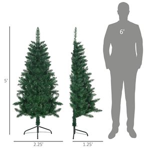 "7ft Luxury Artificial Half Christmas <b>Tree</b> Pre-Lit Pe PVC Steel for Indoor Decor" New Title "180cm Pre-Lit Pe PVC <b>Tabletop</b> - Product Image 3