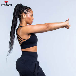 Soutien-gorge de sport sans couture personnalisable pour femme, grande taille, respirant, séchage rapide, fitness, gym, spandex, léger, maintien élevé - Product Image 4