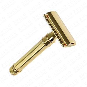 Premium Gold Plated Double Edge Safety Razor Stainless Steel Reusable Shaving Razor for <b>Men</b> OEM Private Label - Product Image 2