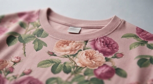 เสื้อยืดคอกลมแขนสั้นพิมพ์ลายดอกกุหลาบสีชมพูสำหรับผู้ชาย ทรงปกติ ใส่สบายๆ สำหรับฤดูร้อน - Product Image 4