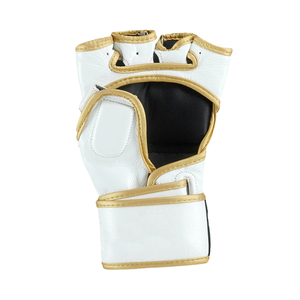Gants de MMA demi-doigts pour hommes OEM en cuir anti-humidité avec fermeture à lacets et poignet auto-agrippant, fabriqués au Pakistan - Product Image 5