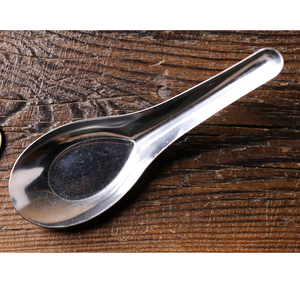 Cuillère à soupe en acier inoxydable, design rond sur mesure, manche court, à prix abordables - Product Image 1