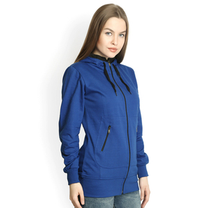 Sweat à capuche zippé slim fit pour femme, en polaire douce, veste décontractée en polyester/coton respirant, écologique, avec logo frontal, mode hiver - Product Image 2