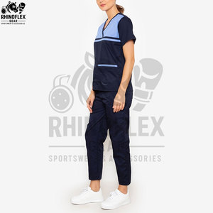 Custom Logo <b>Doctor</b> Nursing Scrub Women Jogger Hospital Uniform Medical Stretch Scrub <b>Set</b> Women Spandex Medical Scrub Uniform <b>Set</b> - Product Image 3