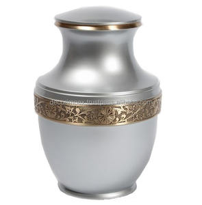 Best <b>Deal</b> Modern Aluminum Cremated Ash Storage Urns | Eco-Friendly High Quality Handmade Engraved | Adult Human Pet Loss Burial - Product Image 1
