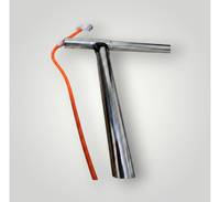Pompe à air manuelle pour vélo, corps en acier chromé robuste, pompe à air manuelle en acier inoxydable pour vélo de piste avec poignée ergonomique
