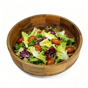 Bol en bois massif poli pour servir, mélanger, salades, fruits, collations, repas de fête - Product Image 4