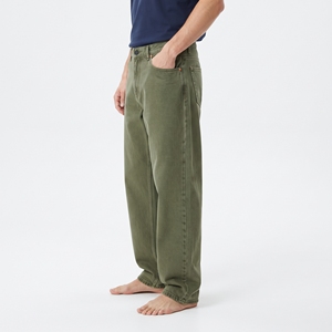 Jeans de mezclilla de corte relajado para niño, cintura media, pantalones de mezclilla para niños, pantalones de pierna ancha, pantalones casuales de mezclilla de cintura media - Product Image 4