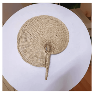 Éventail en feuilles de palmier tissé à la main, éventail artisanal naturel, art populaire, cadeau décoratif pour promotion de fête - Product Image 2