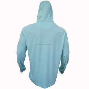 Hoodie de pêche d'extérieur 100% polyester UPF 50 Protection UV Séchage rapide Fermeture éclair avant Pêche pour hommes Été - Product Image 2