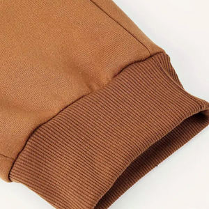 ชุดกีฬาผ้าฝ้ายฟลีซมีฮู้ด สีพื้น แขนยาว เสื้อพูลโอเวอร์มีกระเป๋า เสื้อฮู้ด กางเกงวอร์ม สำหรับผู้ชาย ชุดเซ็ตแทรคสูท - Product Image 5