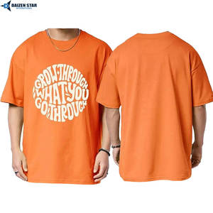 Camisetas de Cuello Redondo para Hombre, Venta al Por Mayor, 100% Algodón/Poliéster, Ecológicas, de Secado Rápido, Transpirables, Manga Corta, Corte Holgado, Casuales, Lisas - Product Image 3