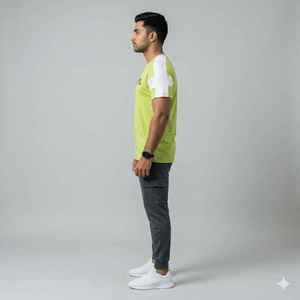 T-shirt pour homme de style sportif à col rond avec logo personnalisé, respirant, ajusté, pour le fitness, couleur bordeaux, col rond, en coton - Product Image 3