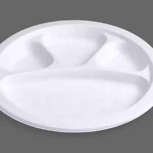Global Nexo Export GNE-9CP 9-Inch Bagasse Disposable Divided Compartment <b>Lunch</b> Plate Leak-Proof & Heat-Resistant Biodegradable - Product Image 5