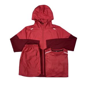 Custom Logo 2 Piece Windbreaker <b>Shorts</b> and Hooded Jacket Tracksuit For <b>Men's</b> Reflective Zip Up Nylon Street wear Set Cheap Price - Product Image 1