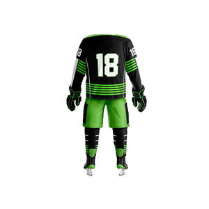Uniforme de hockey sur glace en tissu 100% polyester respirant, personnalisez votre propre design, uniforme d'équipe à vendre - Product Image 2