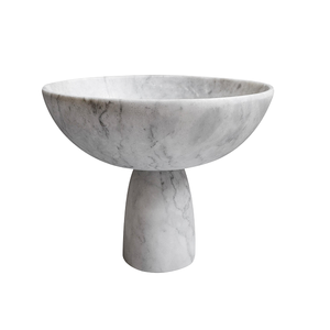 Maravilloso diseño de tazón de servir de mármol blanco con la más alta calidad para frutas y aperitivos, ideal para uso en hoteles y restaurantes. - Product Image 1