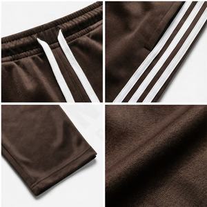 Fabricante Vintage de gran tamaño lavado con ácido pantalones de chándal con diamantes de imitación Jogger cortar y coser pantalones de chándal acampanados hombres - Product Image 4