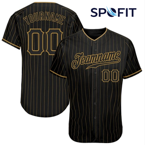 Custom Baseball Jersey Sublimated Pinstripe Uniform Personalised Team Name Number Men's Baseball <b>Shirts</b> OEM ODM - Product Image 3
