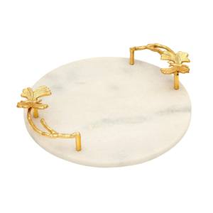 Plateau de service rectangulaire en marbre blanc et métal de qualité supérieure, design moderne, écologique, pour mariage, décoration de la maison, vaisselle - Product Image 5