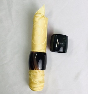 <b>Indian</b> Handmade Horn Napkin <b>Ring</b> Holder Natural Decor Ox Napkin Tissue Table Hotel Home Restaurant Use Napkin by Address Craft - Product Image 3